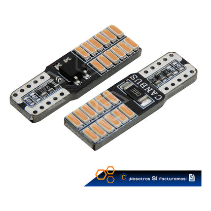 Kit 10 Focos Pellizco 24 Leds Con Canbus Alta Intensidad 12v