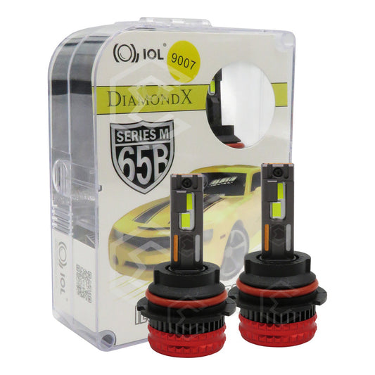 2 Focos 9007 12led Csp Bicolor Ventilador Alta Y Baja 14000l 9007