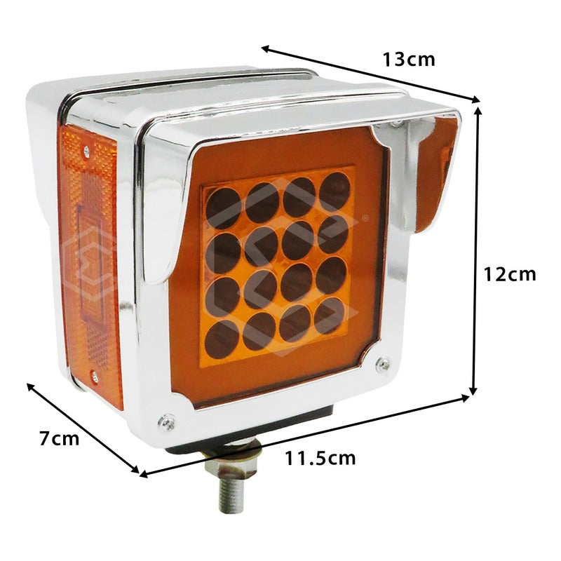 2 Plafon Direccional Cuadrada Gel 38led Kenworth Dina 12-24v Pl167a/168a