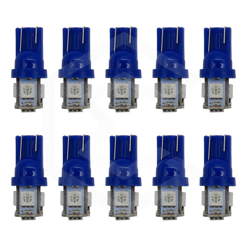 Kit 10 Focos Pellizco 5 Leds 5050 T10-158 Color A Eligir