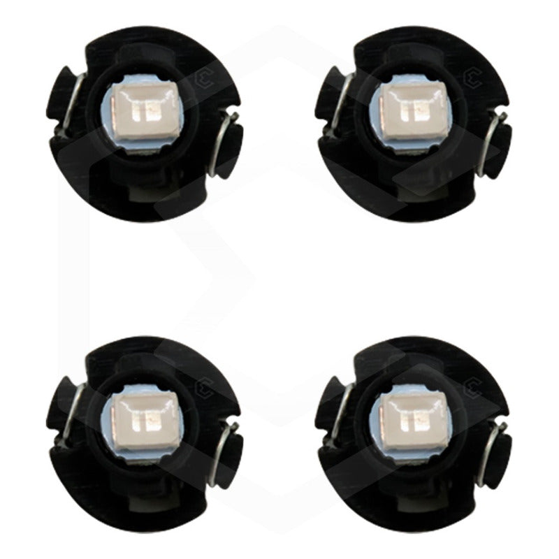 Kit 4 Focos Led T4.2 10 Mm Clúster Para Tablero Fija 12v