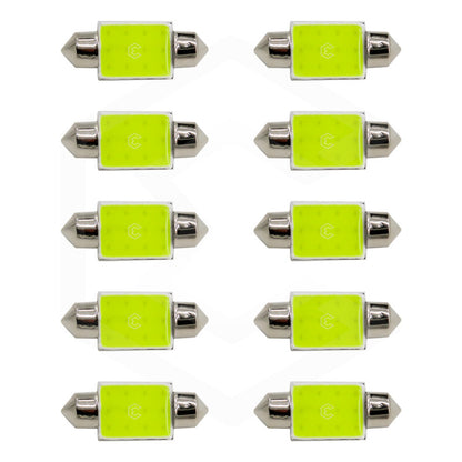 10 Pzs Foco Led Cob Festoon Fusible Interior 31 36 39 41 Mm