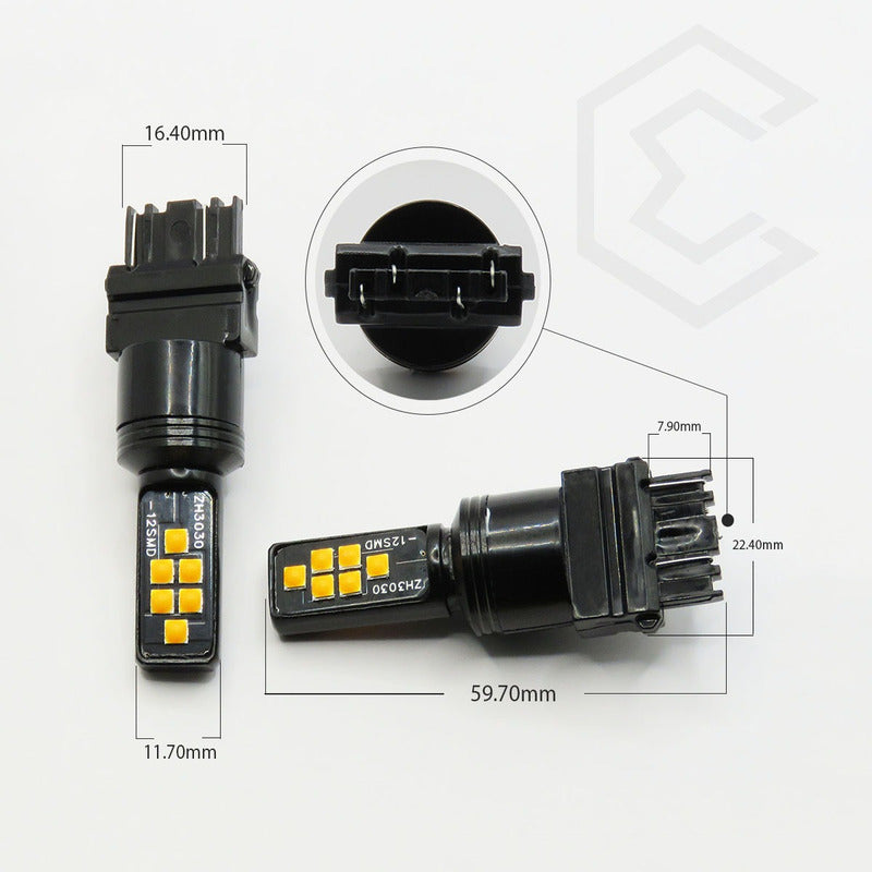 2 Focos 12 Led Canbus Cuarto Stop 12-24v 1156 57 3157  7507