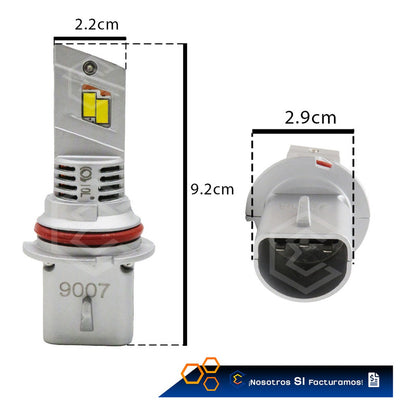 Kit Focos 24 Led Csp Ambar 9007 Ventilador Alta Y Baja 31.8w 9007 Ambar