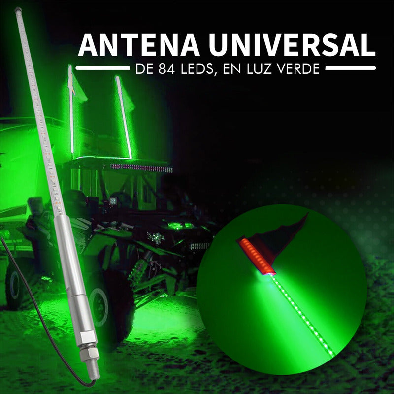 Antena 84 Leds Universal Bandera Rzr Can Am Atv 90cm 12-24v