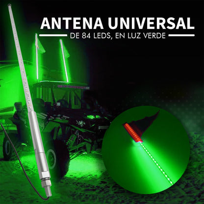 Antena 84 Leds Universal Bandera Rzr Can Am Atv 90cm 12-24v