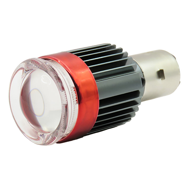 Foco Moto H4 Lupa Proyector Ba20d 24 Led Bicolor 4 Funcionet