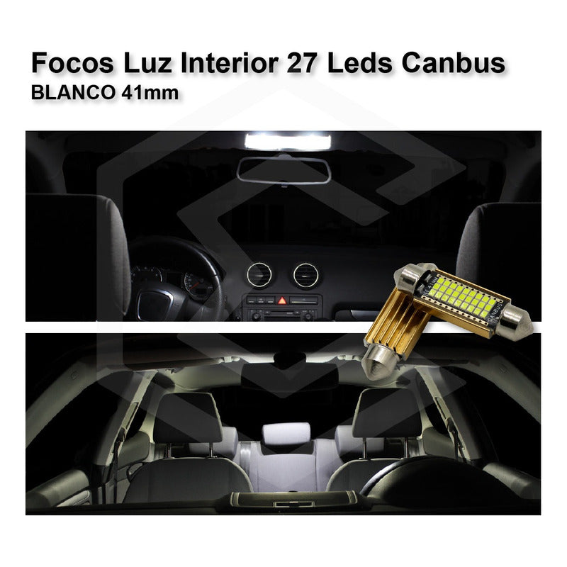 Par De Focos Luz Interior 27 Leds Canbus 31mm 36mm 39mm 41mm