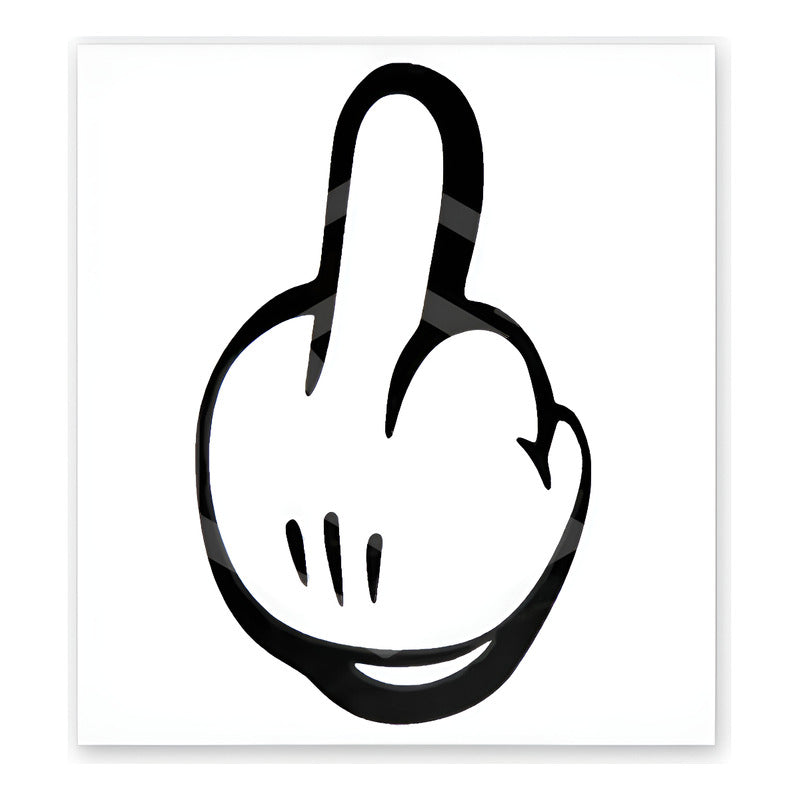 2 Calcomanía Mickey Mouse Dedo Sticker Vinil Auto 9cm X 15cm