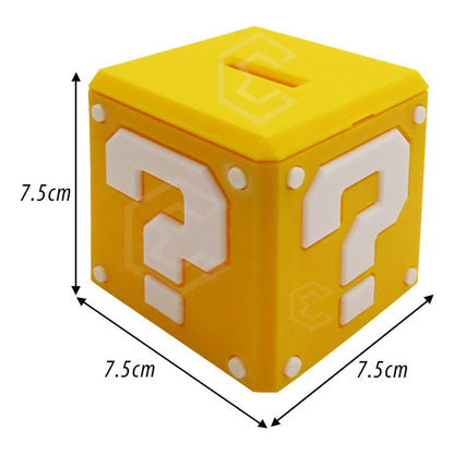 Alcancía Caja Cubo Mario Bross Imán 3d Question Block 7.5cm