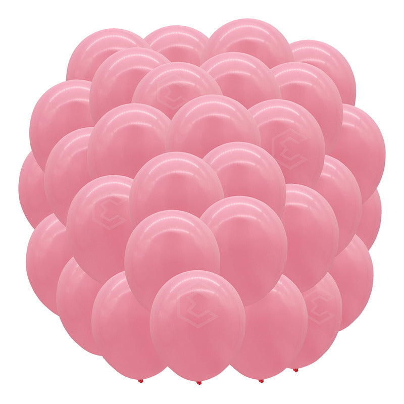 Bolsa 25 Globos Rosa Pastel Brilloso #18 Fiestas Bodas Latex Rosa Pastel