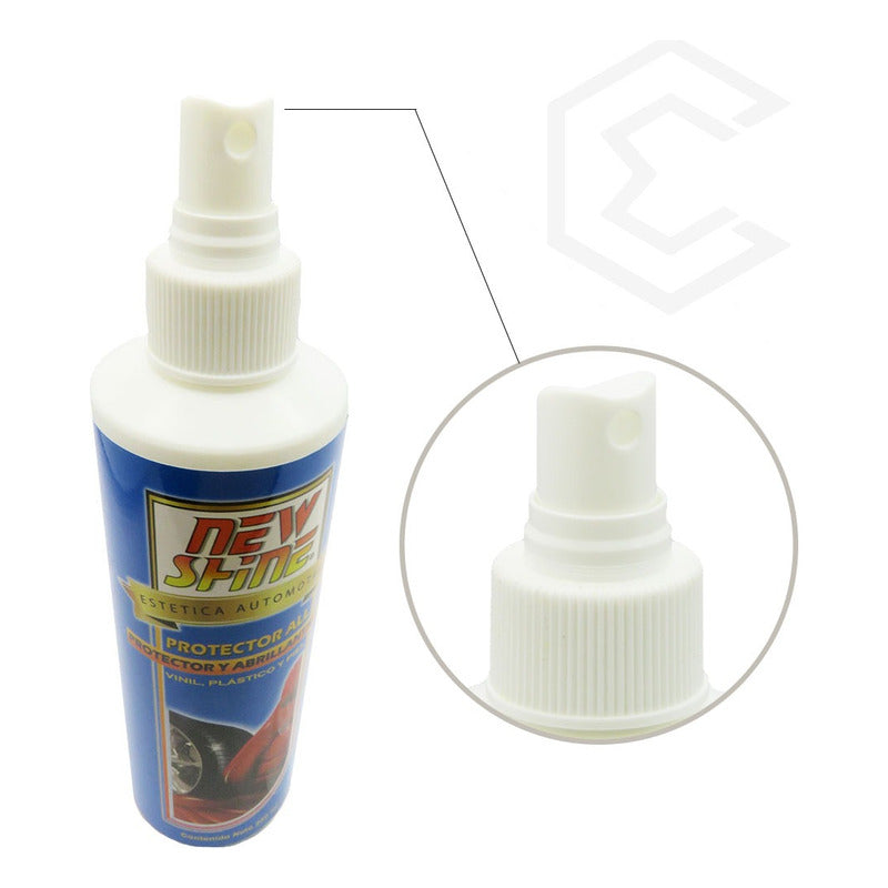 5 Protector All Brillo Renueva Vinil Plastico Piel Sin Aroma Blanco