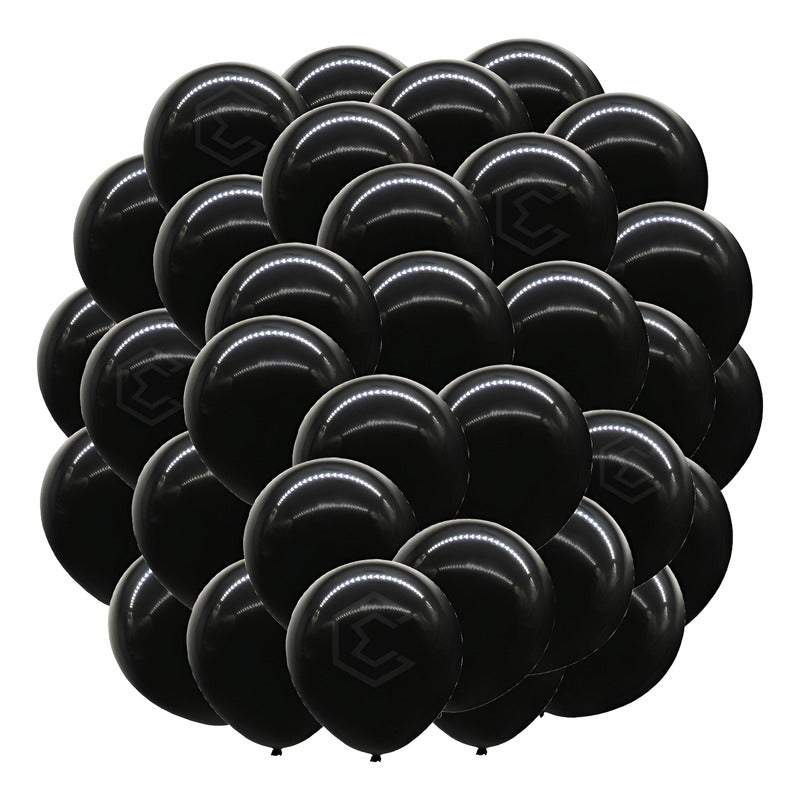 Bolsa 25 Globos Negro Brillosos #18 Fiestas Y Bodas Latex Negro Brilloso