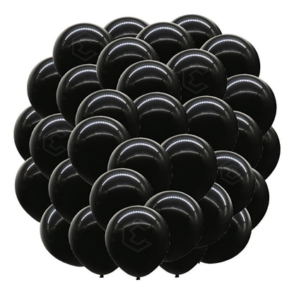 Bolsa 25 Globos Negro Brillosos #18 Fiestas Y Bodas Latex Negro Brilloso