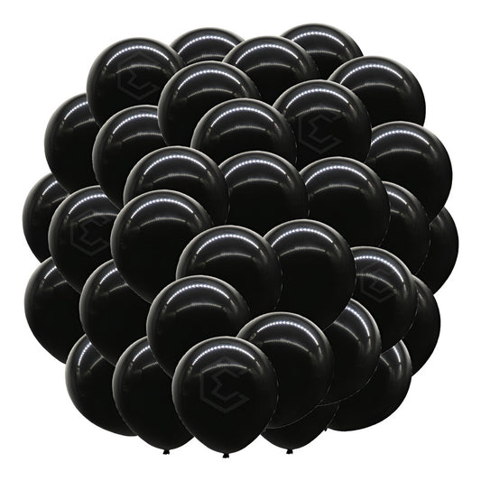 Bolsa 25 Globos Negro Brillosos #18 Fiestas Y Bodas Latex Negro Brilloso