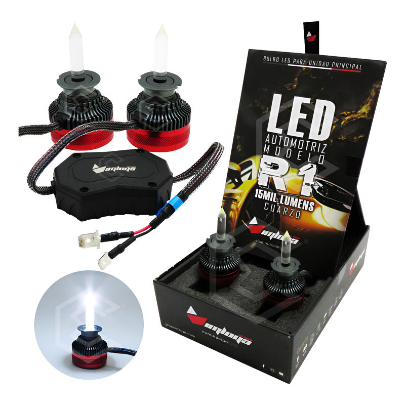 2 Focos Led H3 Cuarzo Ventilador Alta Baja 15,000lm 12-24v H3