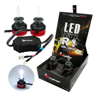 2 Focos Led H3 Cuarzo Ventilador Alta Baja 15,000lm 12-24v H3