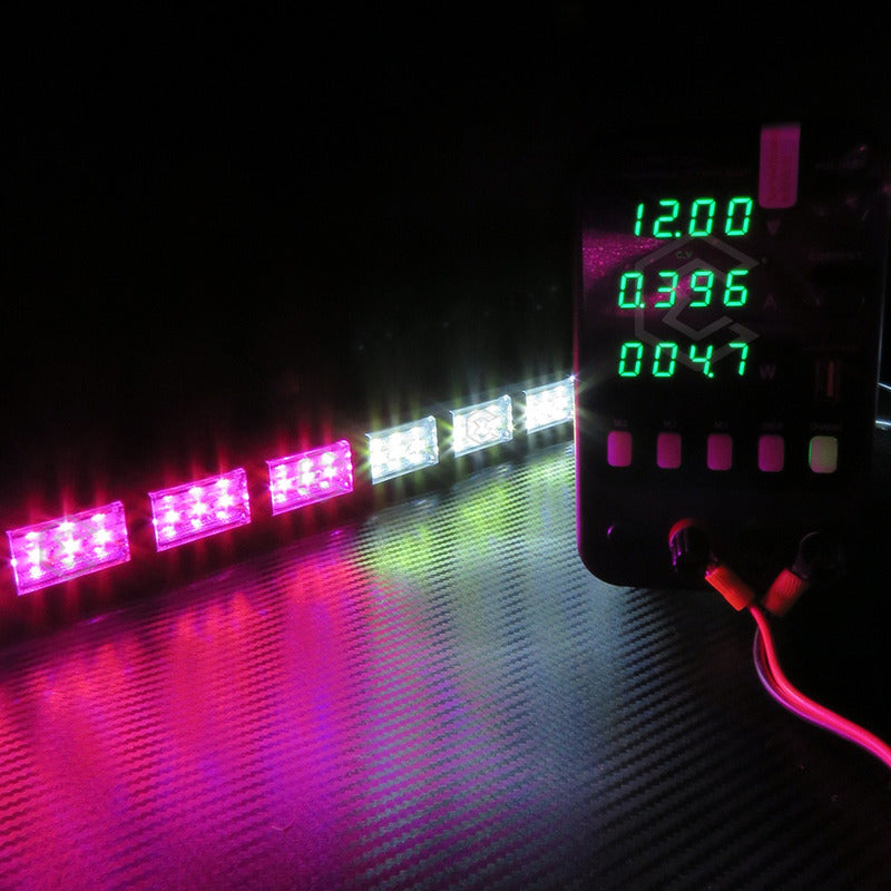 Barra 216 Led 19 Funciones 12 Módulos Bicolor Estrobo 12-24v