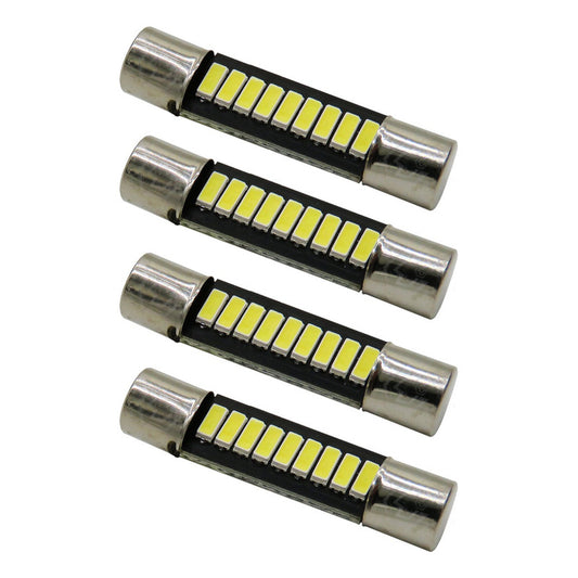 4 Focos Fusible Festoon 28mm Y 31mm T6.3 Con 9 Led Viseras