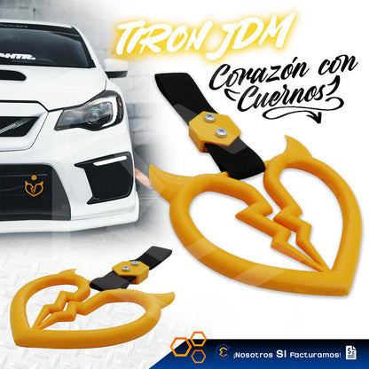 Tiron Corazon Cuernos Jdm Tsurikawa Remolque Gancho Decorati