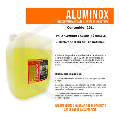 Abrillantador Para Aluminio Margrey Aluminox Porrón 20lt Amarillo