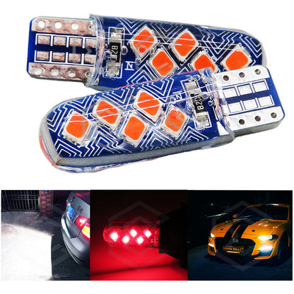 Par De Focos De Pellizco T10 10 Leds Smd Silicón Mosaico 12v