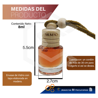 30 Aromatizante Colgante Botella 8ml Auto Casa Ambient Mumao