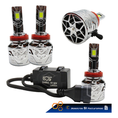 Kit 2 Focos H11 48 Led Csp Nitrogeno Zinc Alta Baja 20,000lm H11