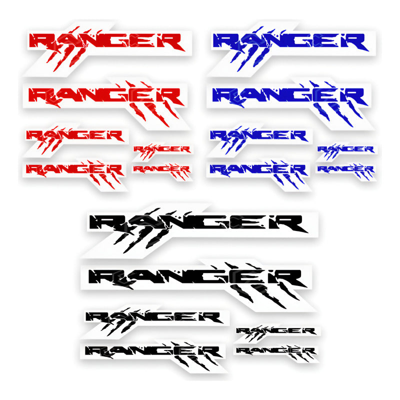 Calcomanía Ford Ranger Garra Sticker Vinil 6 Piezas Espatula