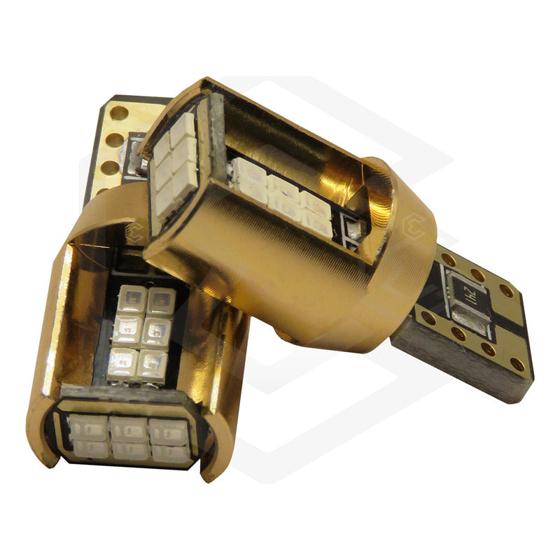 Kit De 10 Focos De Pellizco T10 18 Leds Canbus Aluminio 12v