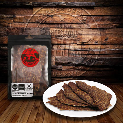 Carne Seca Laminada Artesanal De Res Sal Himalaya Snack 100g