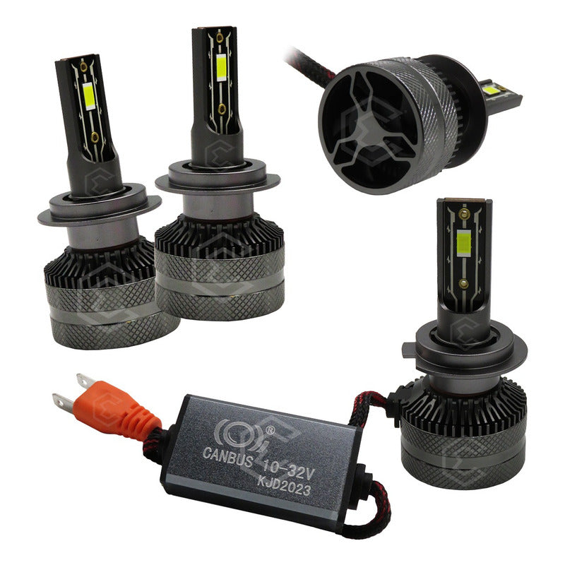 Kit Focos H7 12 Led Csp 9-30v 37.7w Reales Alta Baja 16000lm H7