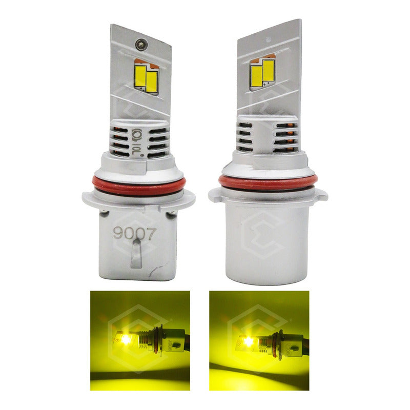 Kit Focos 24 Led Csp Ambar 9007 Ventilador Alta Y Baja 31.8w 9007 Ambar