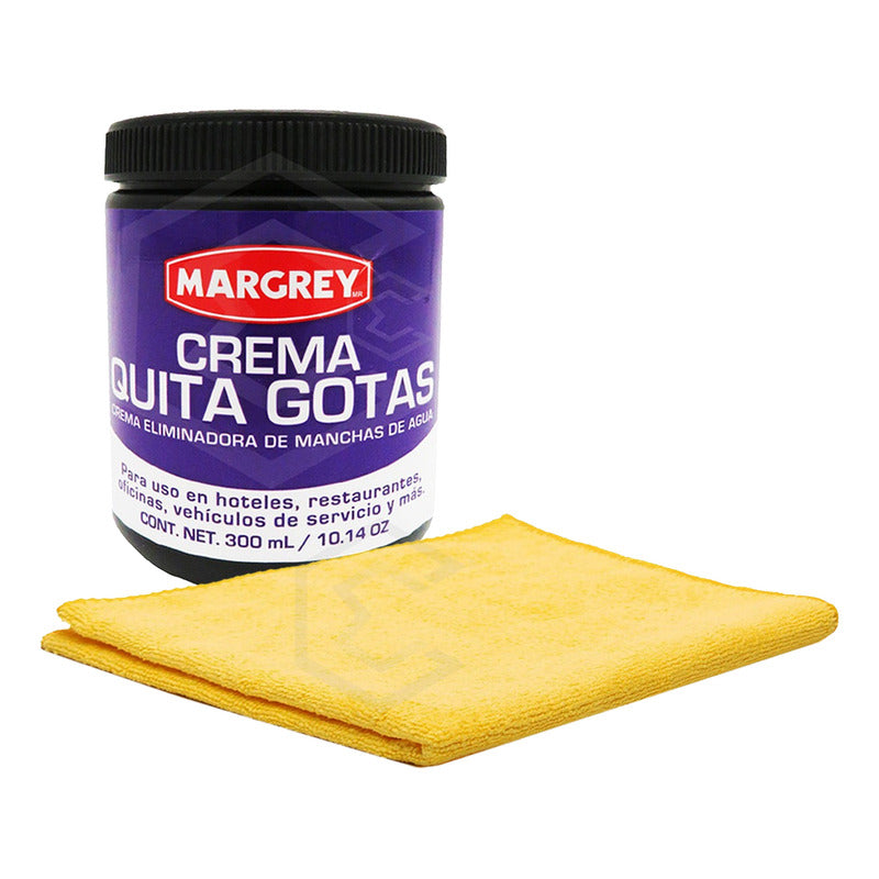 Crema Quita Gotas Vidrios Cristales Pieza Margrey + Toalla