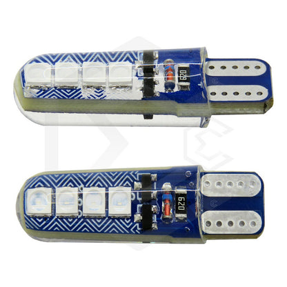 Kit 10 Focos Pellizco T10 8 Led Codigos 3 Funciones 12v T