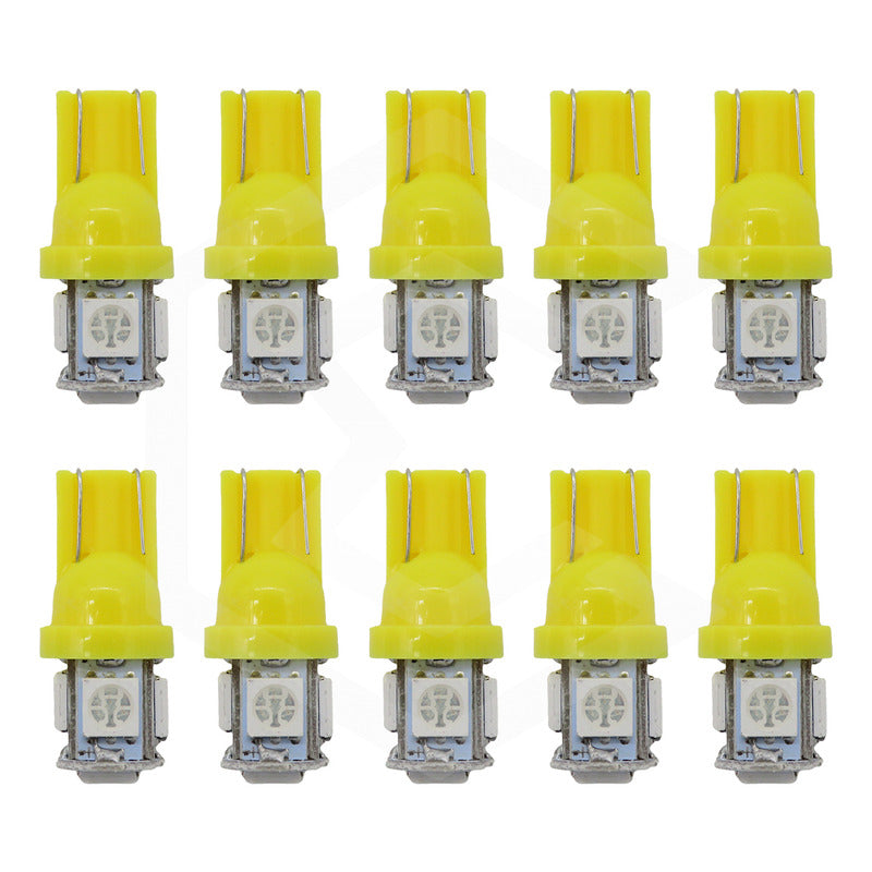 Kit 10 Focos Pellizco 5 Leds 5050 T10-158 Color A Eligir