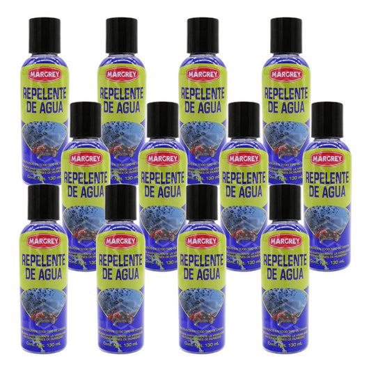 12 Repelente Agua Multiuso Cristales Parabrisas Mica Margrey