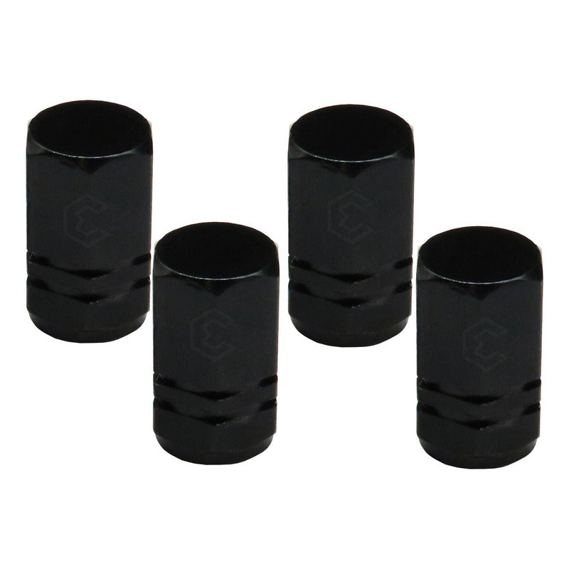 Kit 4 Tapon Cubre Pivote Válvula Metálico Hexagono Auto Moto