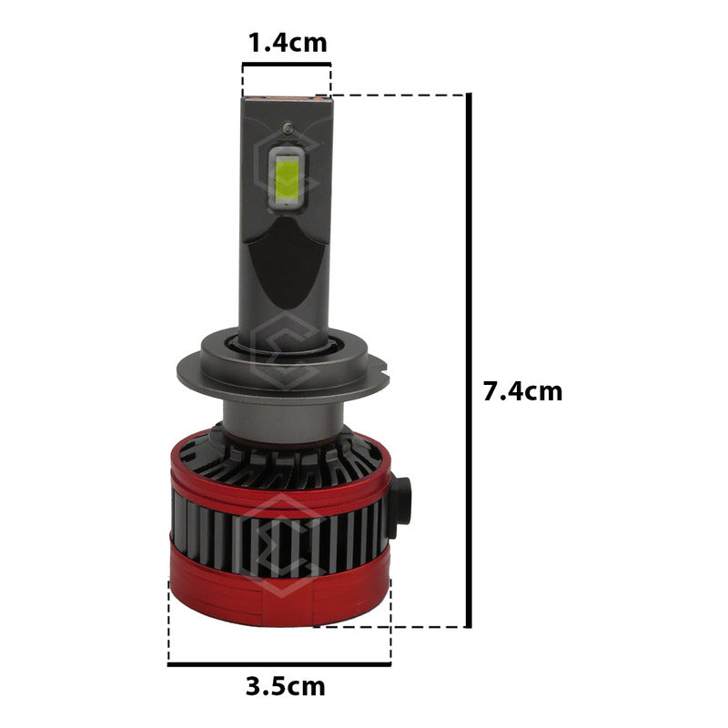 Kit 2 Focos Led H7 Csp Canbus Ventilador Alta Baja 16000lm H7