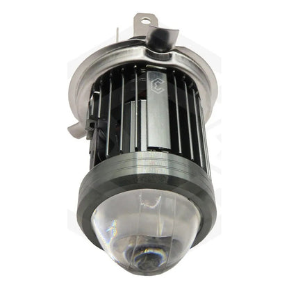 Foco Moto H4 Lupa Con Ventilador Ba20d Bicolor 6 Leds Csp