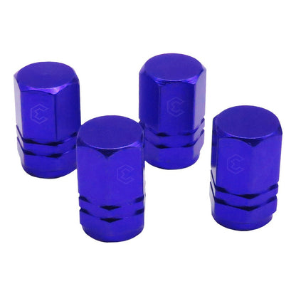 Kit 4 Tapon Cubre Pivote Válvula Metálico Hexagono Auto Moto