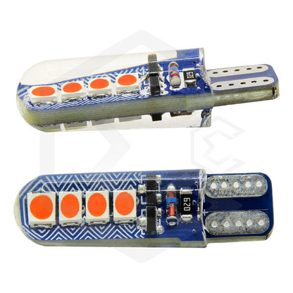 Kit 10 Focos Pellizco T10 8 Led Codigos 3 Funciones 12v T