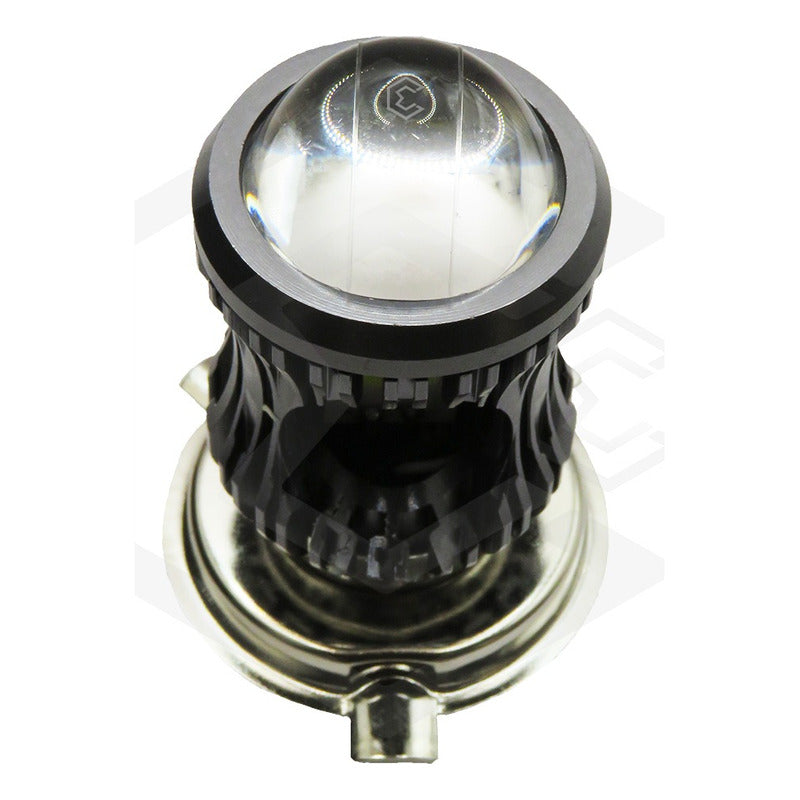 Foco Moto H4 Lupa Proyector Bicolor 30 Leds 2 Funciones H4