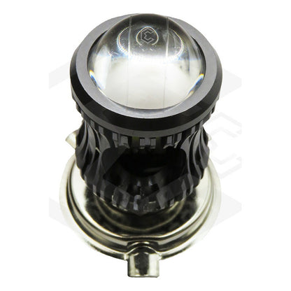 Foco Moto H4 Lupa Proyector Bicolor 30 Leds 2 Funciones H4