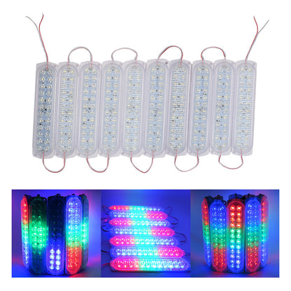 5 Modulo 24 Led Ovalado Multiuso Doble Jumbo Rgb 2 Funcion T Rgb