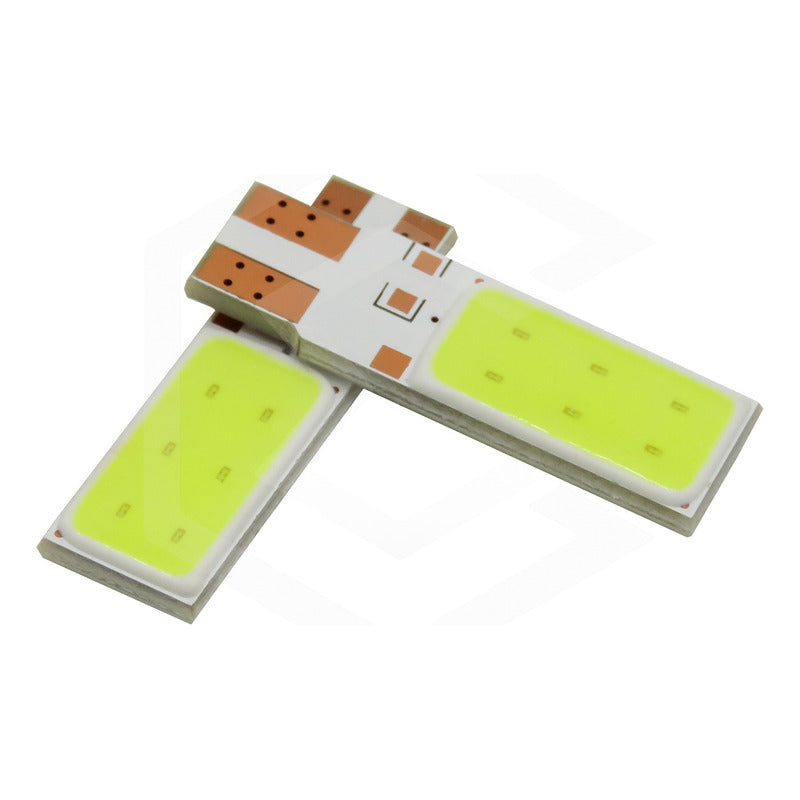 Par De Focos Pellizco T10 Led Cob Luz Interior Placa 12v
