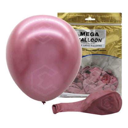 Bolsa 50 Globos Rosa Mate Metalico #10 Fiestas Boda Latex Rosa Mate Metalico