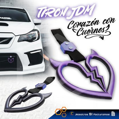 Tiron Corazon Cuernos Jdm Tsurikawa Remolque Gancho Decorati