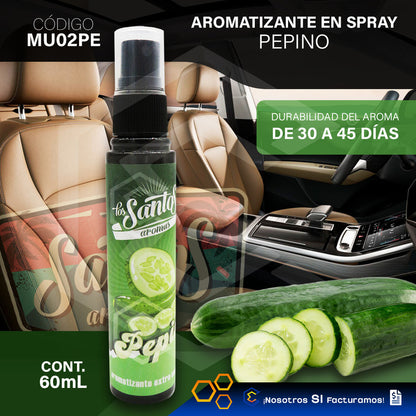 2 Aromatizante Botella Spray Liquido 60ml Auto Casa Ambiente