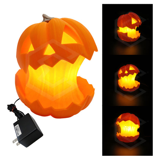 Lámpara Calabaza Luz Led Halloween Decoracion Impresión 3d Naranja
